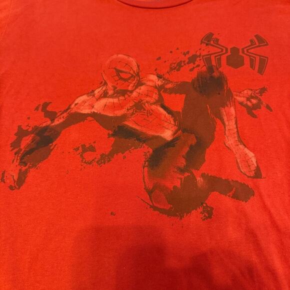 Marvel Spider-Man T-Shirt Red Graphic Tee Hero Pose Men’s Size Large Avengers - Picture 3 of 4